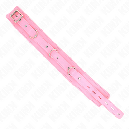 Kink - Collare Con Guinzaglio 65 Cm Con Restrizioni Rosa 36-42 Cm X 5,5 Cm