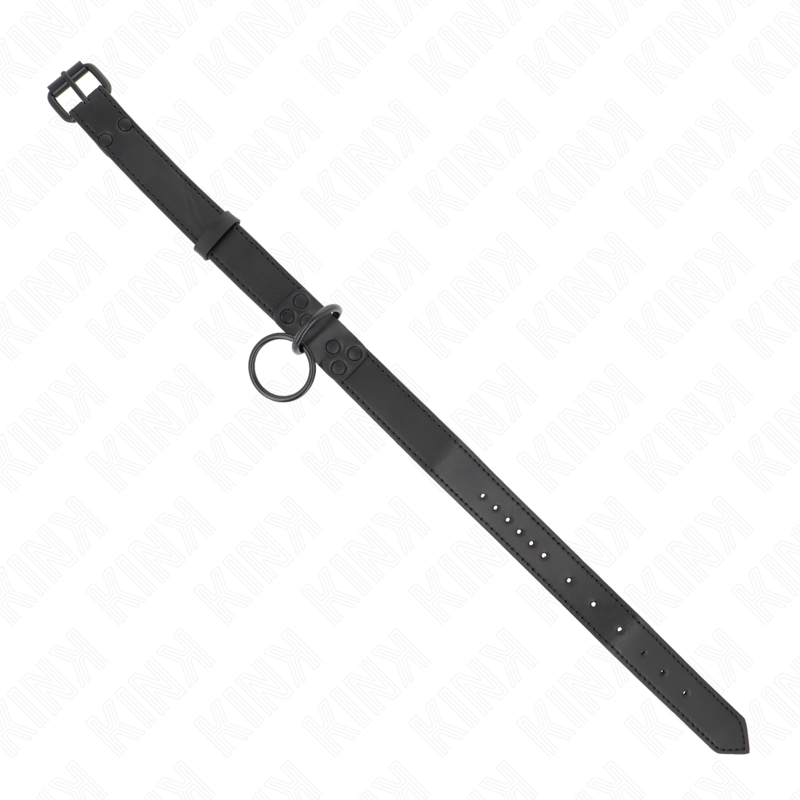 Kink - Collare Con Guinzaglio Scuro 65 Cm Regolabile 37-54 Cm X 3 Cm