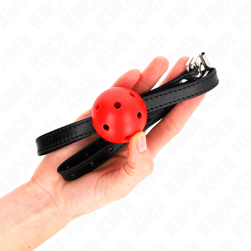 Kink - Simplicity Rosso Ball Gag Traspirante 4,5 Cm 62 X 1,5 Cm