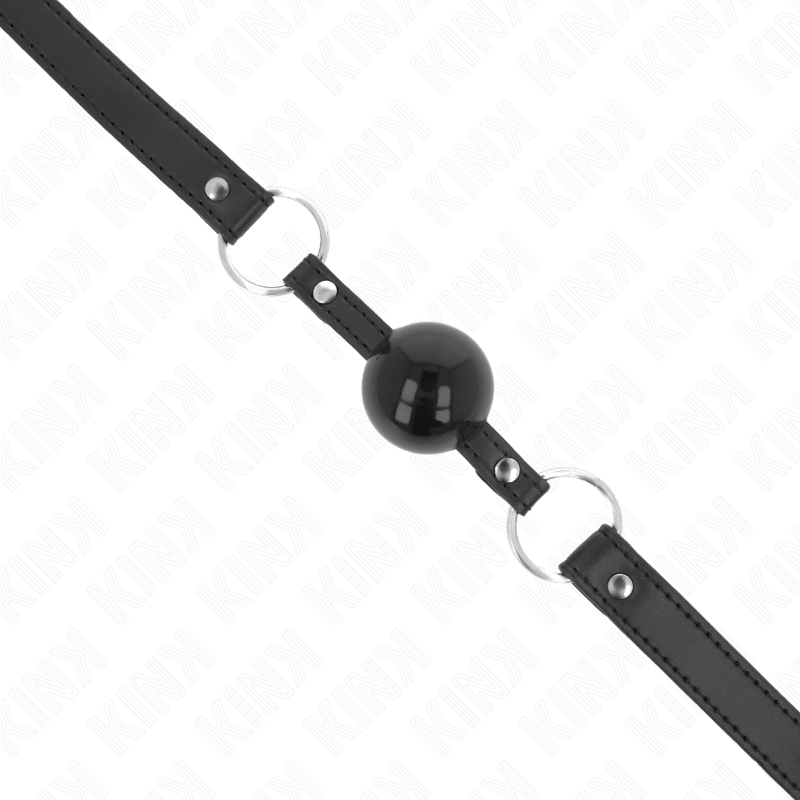 Kink - Bavaglio A Palla In Tpe 4 Cm Con Lucchetto Nero 60 X 2 Cm
