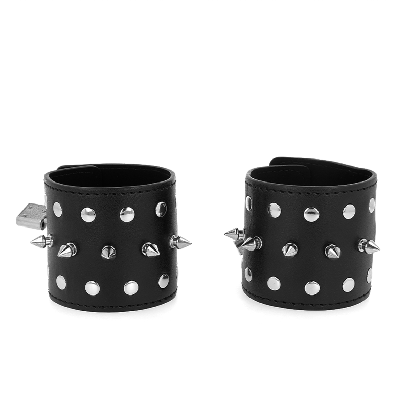Kink - Cinturini Punk Per Polsi Con Punte 25 X 6 Cm