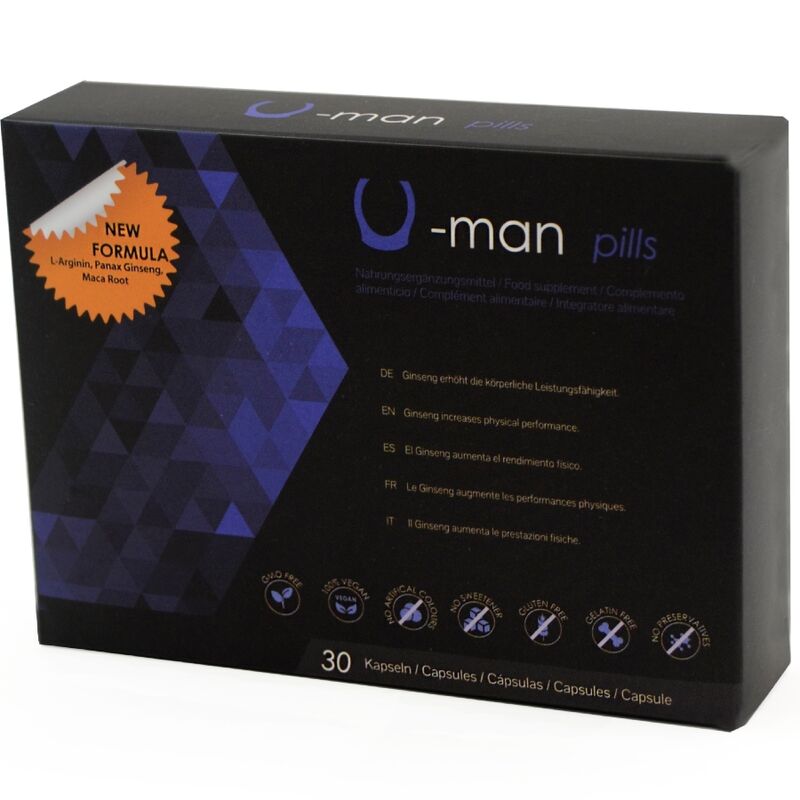 500 Cosmetici - U-Man Aumenta Le Dimensioni Del Pene E La Potenza Sessuale - 30 Capsule