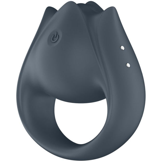 SATISFYER - PERFECT PAIR 2 MULTIVIBRATORE 2 IN 1 ANELLO PER PENE E STIMOLATORE PER DITA GRIGIO