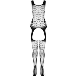 Passion - Bs 104 Bodystocking Nero Taglia Unica