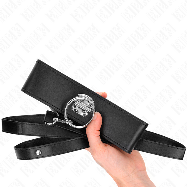 Kink - Guinzaglio Borchiato 116 Cm Collare Con Cinturino In Similpelle 50 X 5 Cm
