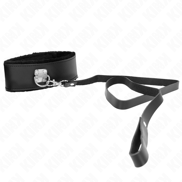 Kink - Collana Con Cintura 116 Cm Con Cinturino In Pelle Nera Regolabile 40-48 Cm X 6 Cm