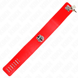 Kink - Collana Con Cintura 65 Cm Con Cinturino Rosso Largo Regolabile 33,5-41 Cm X 5 Cm