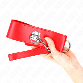 Kink - Collana Con Cintura 65 Cm Con Cinturino Rosso Largo Regolabile 33,5-41 Cm X 5 Cm