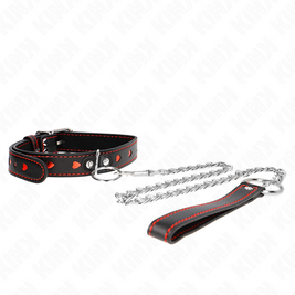 Kink - Collana Con Cinghia 65 Cm Dettagli Cuore 52,5 X 2,5 Cm