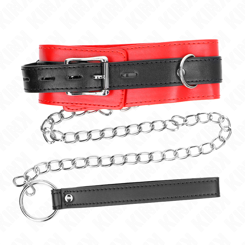 Kink - Collare Con Cintura 65 Cm Con Cinghia Rossa 54 X 4,5 Cm