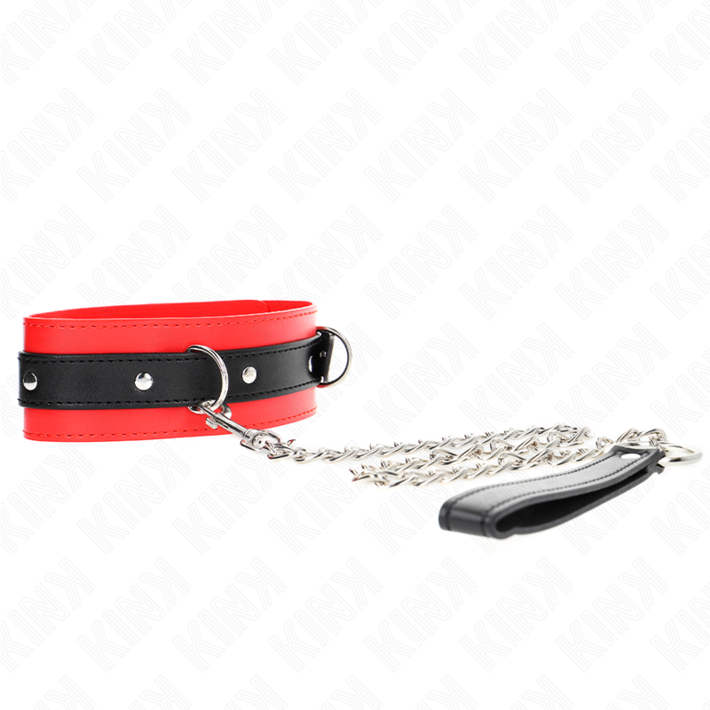 Kink - Collare Con Cintura 65 Cm Con Cinghia Rossa 54 X 4,5 Cm