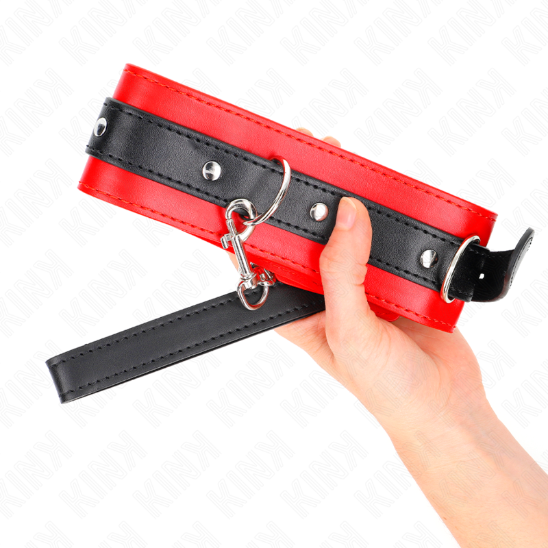 Kink - Collare Con Cintura 65 Cm Con Cinghia Rossa 54 X 4,5 Cm