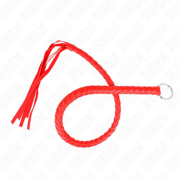 Kink - Frusta Serpente Con Anello Rosso Per La Mano 65 Cm