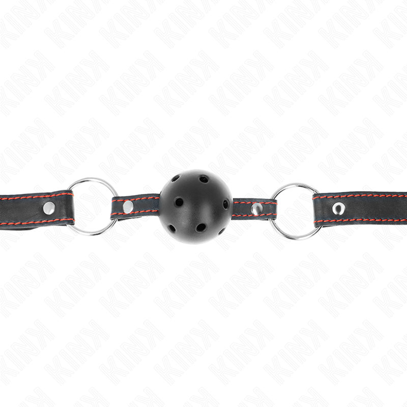 Kink - Ball Gag A Palla Nera Rigida E Cava Modello 2 65 X 2,5 Cm