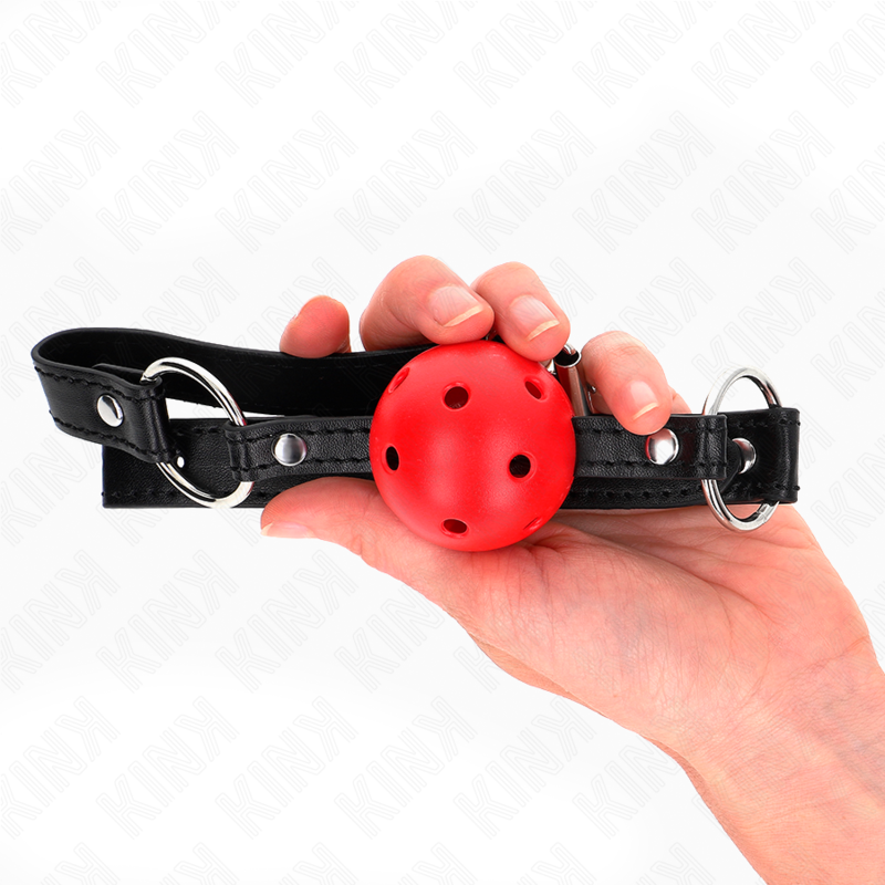 Kink - Palla Rossa Cavo Dura 4,5 Cm Gag Modello 1 63,5 X 2 Cm