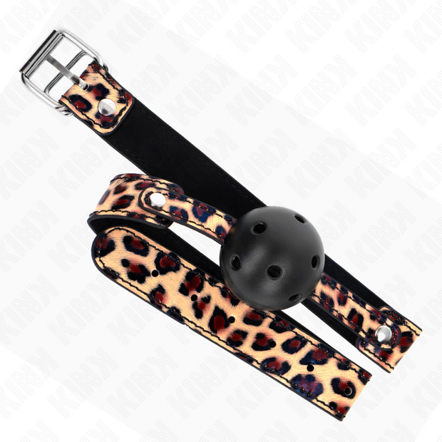 Kink - Palla Traspirante Leopardo 4,5 Cm Bavaglio 65 X 2,5 Cm