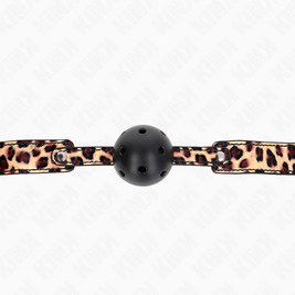 Kink - Palla Traspirante Leopardo 4,5 Cm Bavaglio 65 X 2,5 Cm