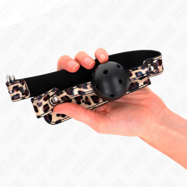 Kink - Palla Traspirante Leopardo 4,5 Cm Bavaglio 65 X 2,5 Cm