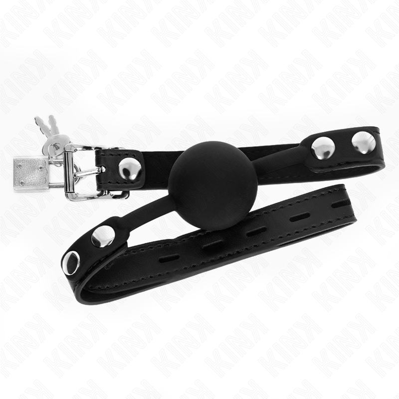Kink - Modello 1 Balla In Silicone 4 Cm Bavaglio Con Lucchetto 60 X 2 Cm