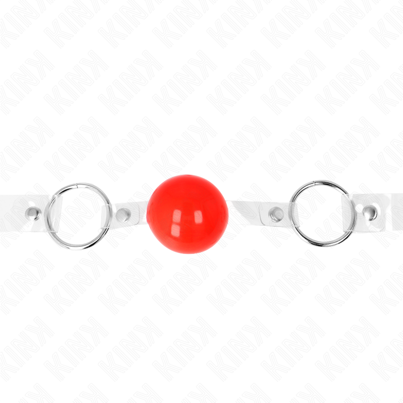 Kink - Palla In Pvc Rossa Trasparente 4 Cm Bavaglio Regolabile