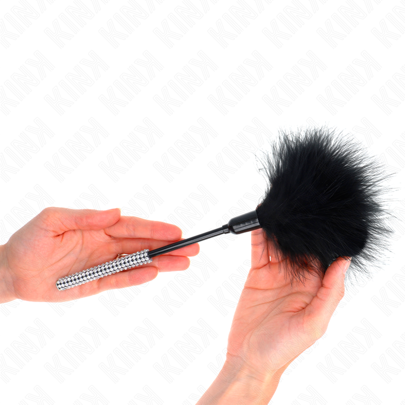 Kink - Piume Tickle Con Manico In Strass 27 Cm