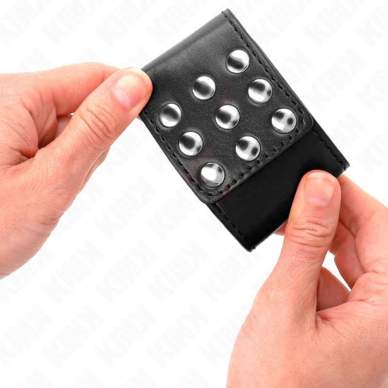 Kink - Cinturini Per Polsi Con Chiusura A Scatto Neri Regolabili 19-24 Cm X 5,5 Cm