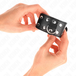 Kink - Braccialetti Con Doppia Linea Di Borchie Regolabili Neri