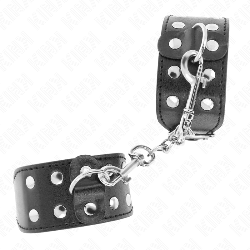 Kink - Braccialetti Con Doppia Linea Di Borchie Regolabili Neri