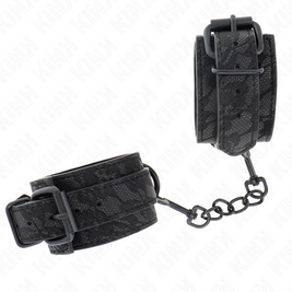 Kink - Polsini Da Polso Rivestiti In Pizzo Scuro Regolabili Neri 19-26 Cm