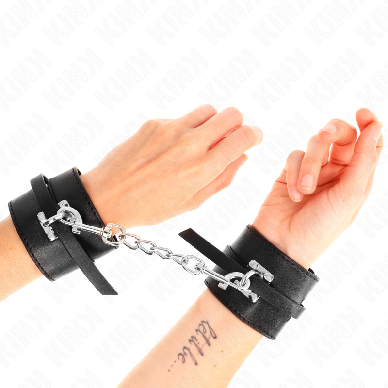 Kink - Dispositivi Di Bloccaggio Per Polsi Deluxe Neri Regolabili 14,5-21 Cm X 6 Cm