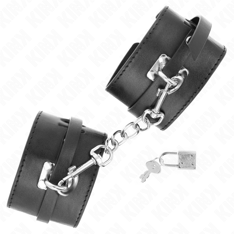 Kink - Dispositivi Di Bloccaggio Per Polsi Deluxe Neri Regolabili 14,5-21 Cm X 6 Cm