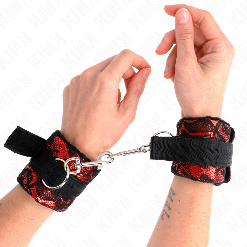 Kink - Scandal Cinturini Da Polso Rosso-Nero