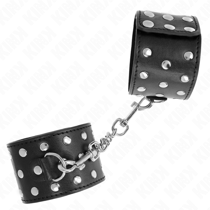 Kink - Cinturini Punk Per Polsi Regolabili 19-24 Cm X 5,5 Cm