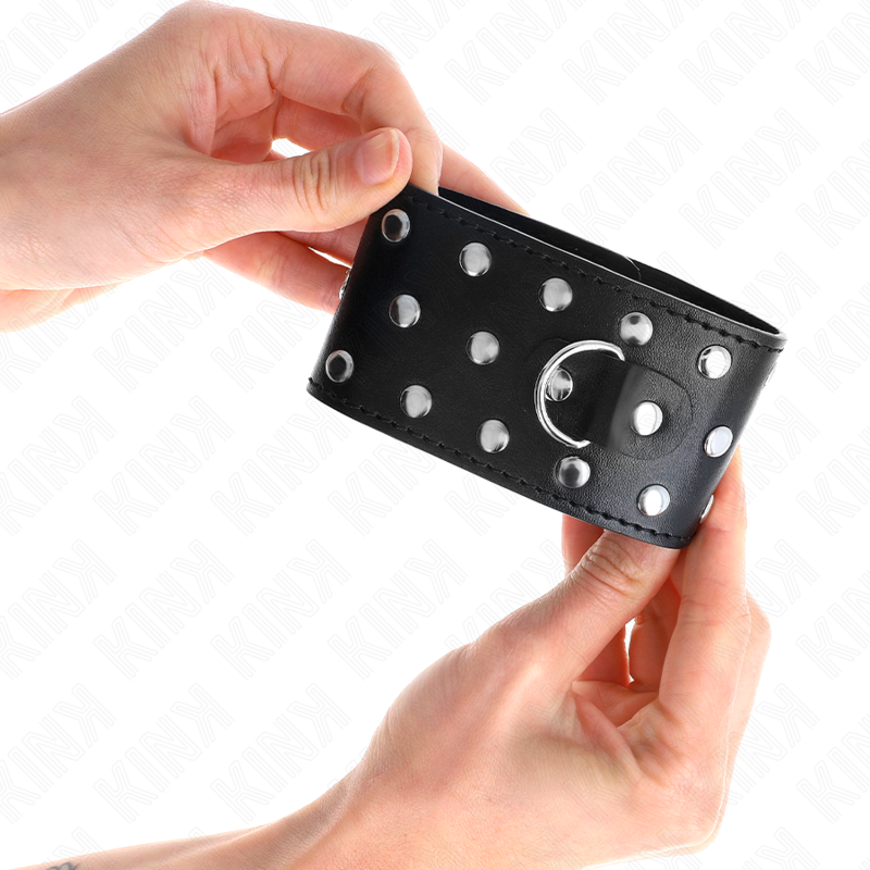 Kink - Cinturini Punk Per Polsi Regolabili 19-24 Cm X 5,5 Cm