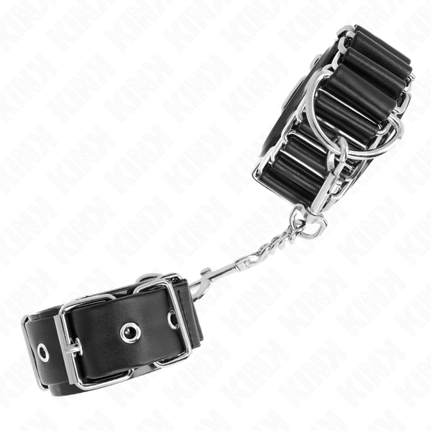 Kink - Cinture Per Polsi Sottili A Cerniera Nere Regolabili 16-22 Cm X 3,5 Cm