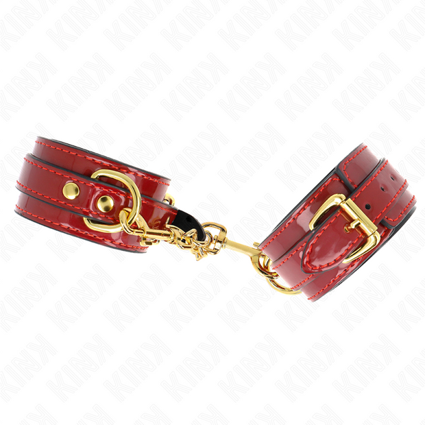 Kink - Joanna Angel Manichette Rosse Regolabili Con Catena Oro 16,5-26 Cm X 4 Cm