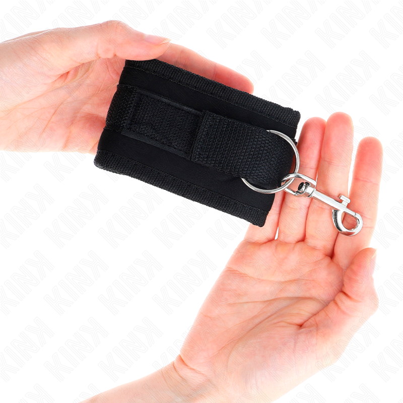 Kink - Cinturini Da Polso Con Chiusura A Strappo In Nylon Modello Nero 2 Regolabili 18-35 Cm X 6 Cm