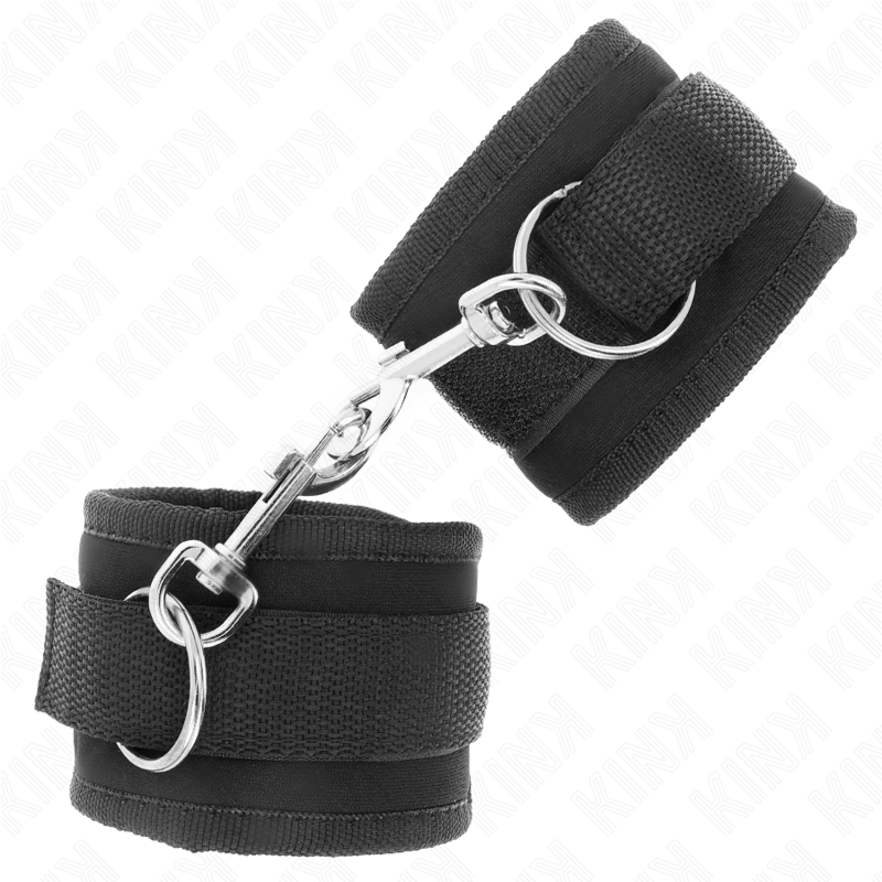 Kink - Cinturini Da Polso Con Chiusura A Strappo In Nylon Modello Nero 2 Regolabili 18-35 Cm X 6 Cm