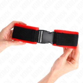 Kink - Cinturini Da Polso Con Ganci E Anelli In Nylon Modello Nero 1 Regolabili 25-35 Cm X 6 Cm