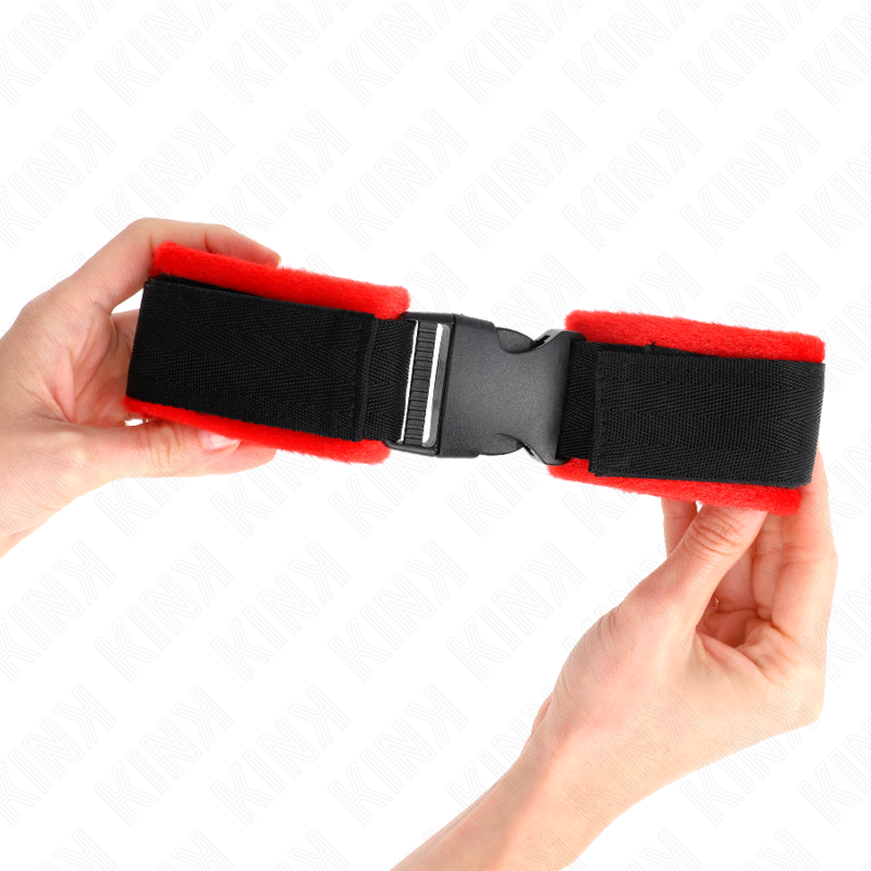 Kink - Cinturini Da Polso Con Ganci E Anelli In Nylon Modello Nero 1 Regolabili 25-35 Cm X 6 Cm
