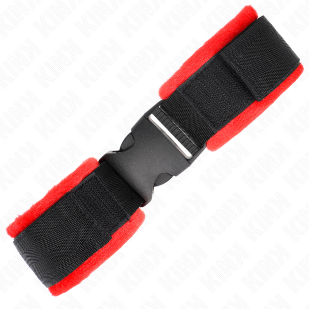 Kink - Cinturini Da Polso Con Ganci E Anelli In Nylon Modello Nero 1 Regolabili 25-35 Cm X 6 Cm