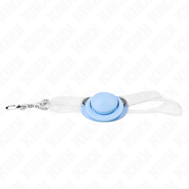 Kink - Bavaglio A Forma Di Ciuccio Azzurro 5,5 X 4 Cm Regolabile 43-60 Cm