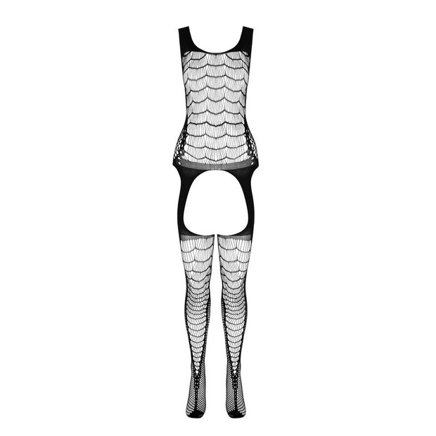 Passion - Bs 104 Bodystocking Bianco Taglia Unica