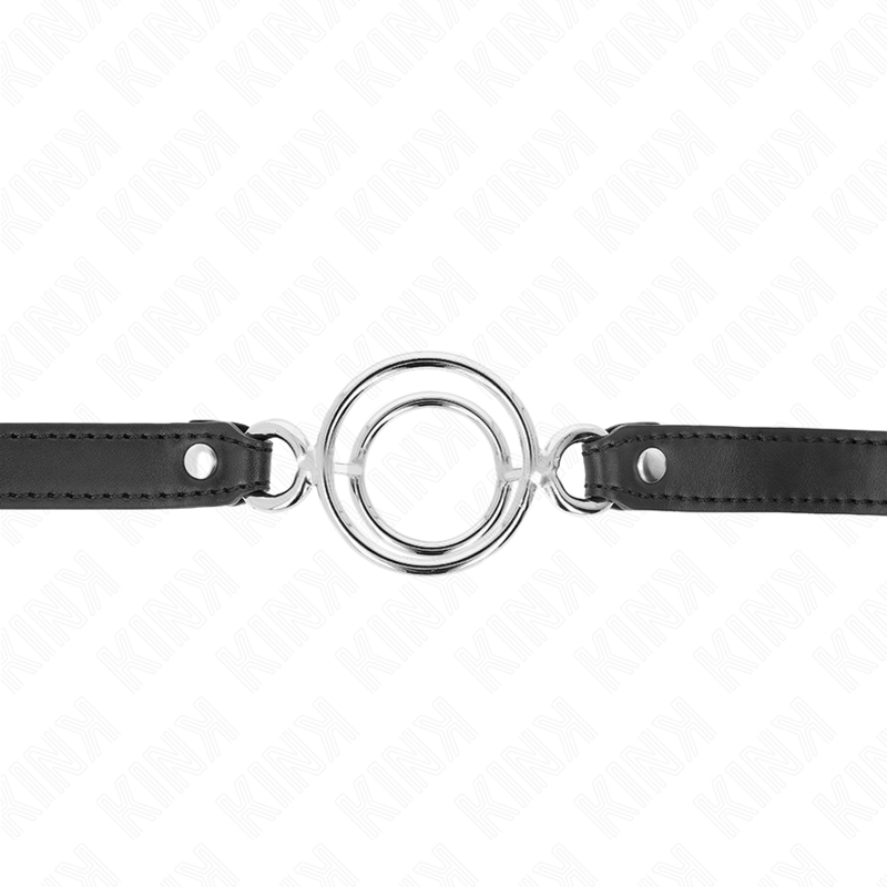 Kink - Bavaglio Con O-Ring Multipli 5 Cm Nero 63 X 2,5 Cm
