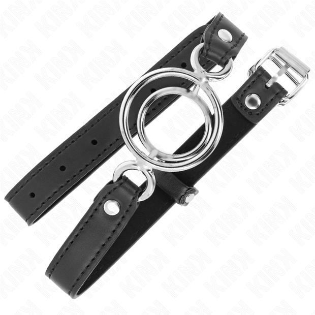 Kink - Bavaglio Con O-Ring Multipli 5 Cm Nero 63 X 2,5 Cm