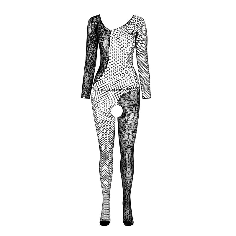 Passion - Bs 107 Bodystocking Bianco Taglia Unica