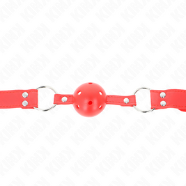 Kink - Ball Gag Completo Rosso Cavo Rigido 62 X 2 Cm