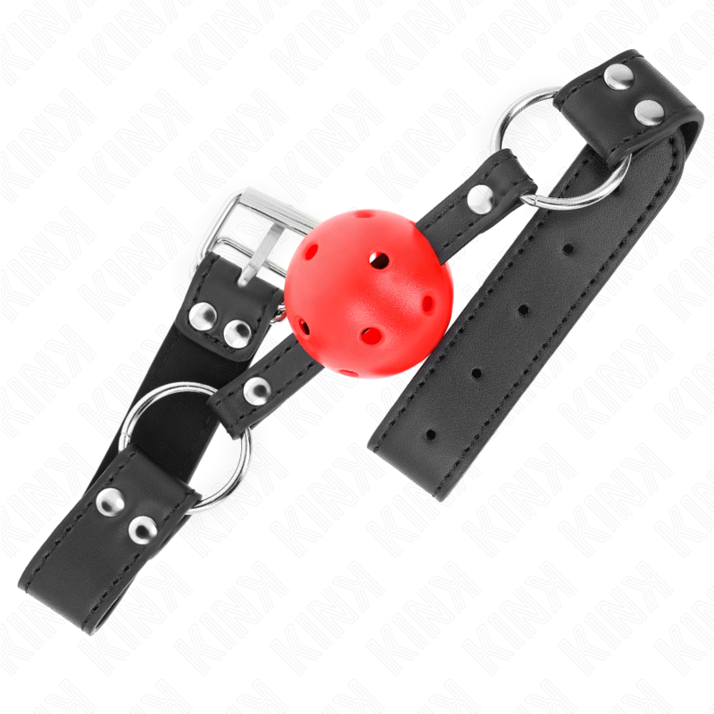 Kink - Baffo A Palla Traspirante 4 Cm Con Doppio Rivetto In Pelle 62,5 X 2,5 Cm Regolabile 42-58 Cm