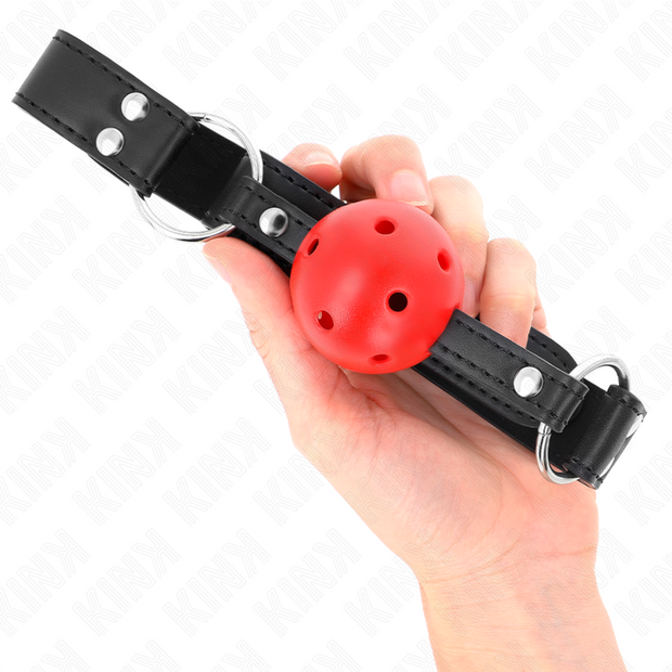 Kink - Baffo A Palla Traspirante 4 Cm Con Doppio Rivetto In Pelle 62,5 X 2,5 Cm Regolabile 42-58 Cm