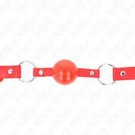 Kink - Bavaglio A Palla In Tpe 4 Cm Con Chiusura Rossa 60 X 2 Cm